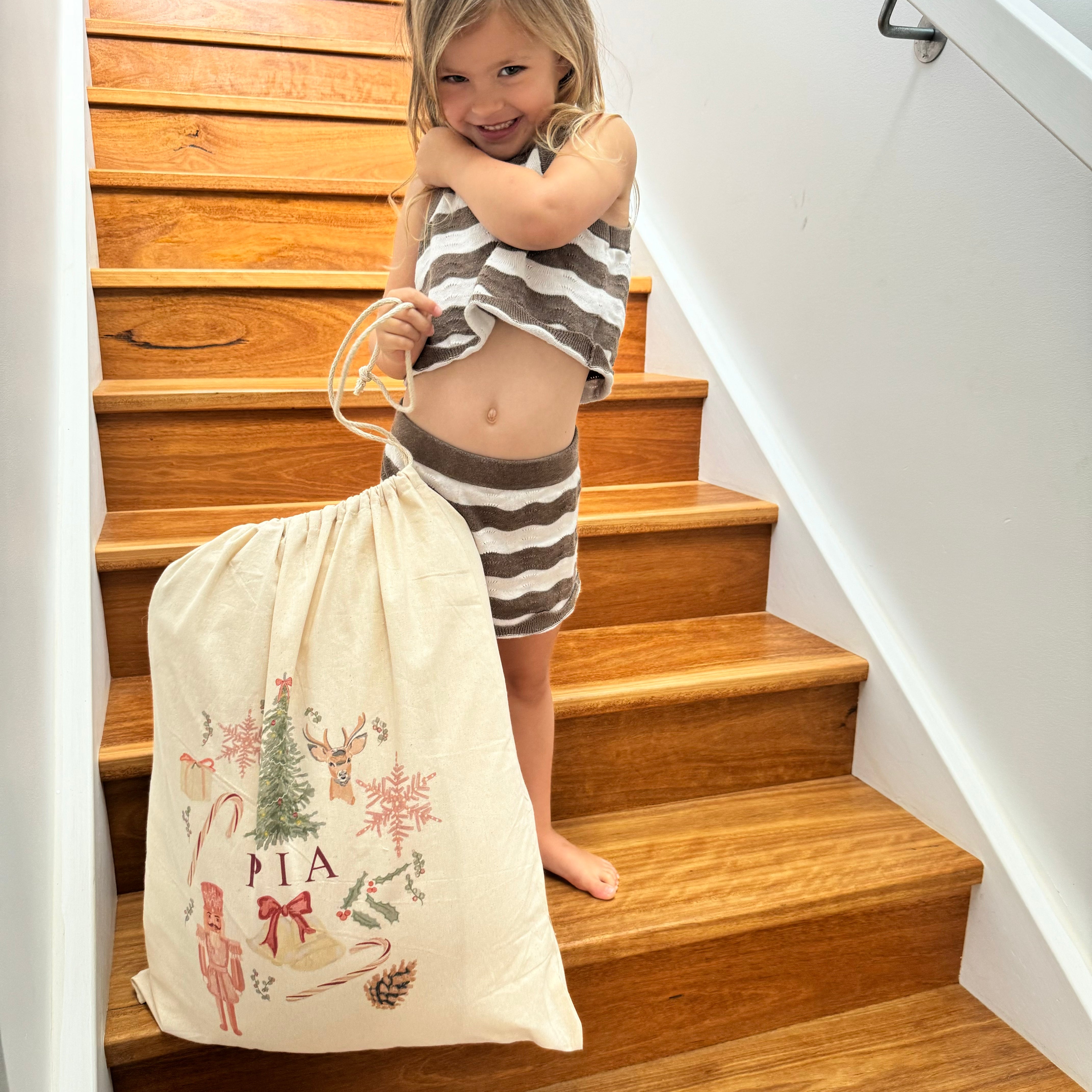 Printed Santa Sack & Stocking Bundle