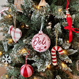 Sugarplum Kiss ( Light pink & Red) Bauble