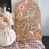 Arch Baby Name Sign