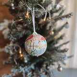 Summer - (White with Colourful Australian Natives Painted)  Bauble