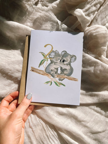 2 Kissing Koalas Card