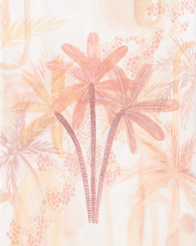 Palms at Sunset -Print